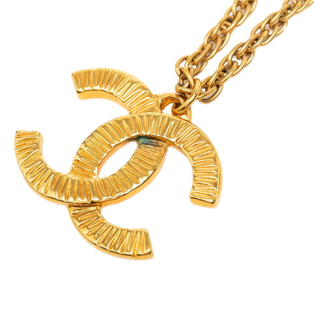 Chanel Vintage Coco Mark Chain Necklace, Gold Plated, Women's CHANEL